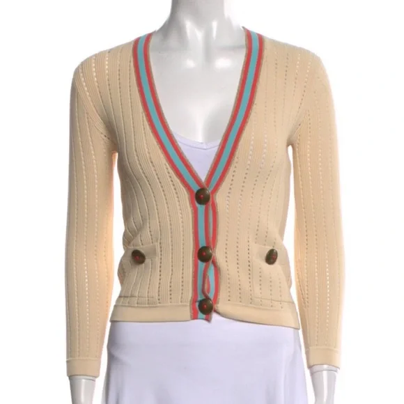 L'Agence Irvin Pointelle Cardigan NWOT